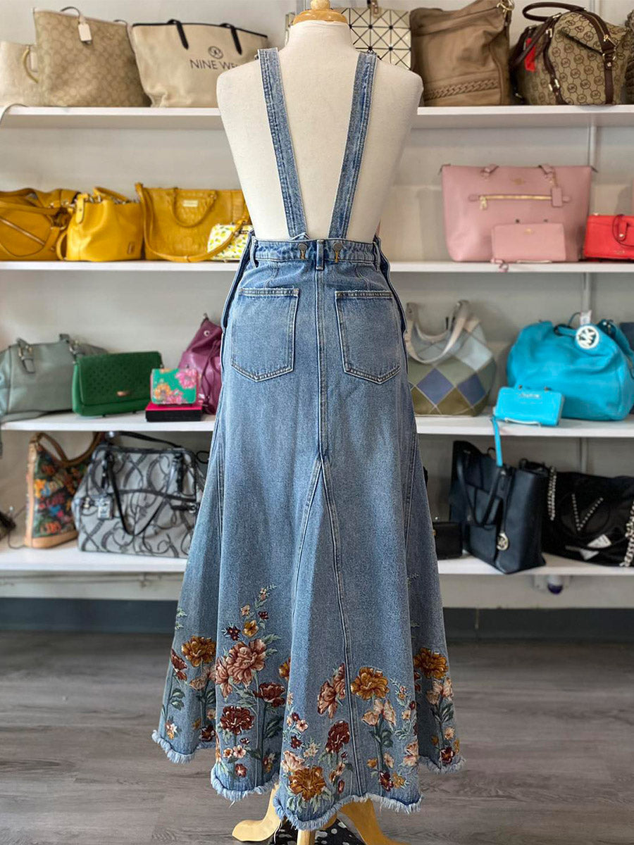 Embroidered Floral Skirtall