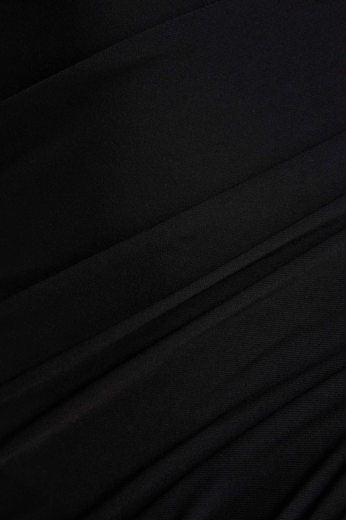 Amoura | Black Square-Neck Draped