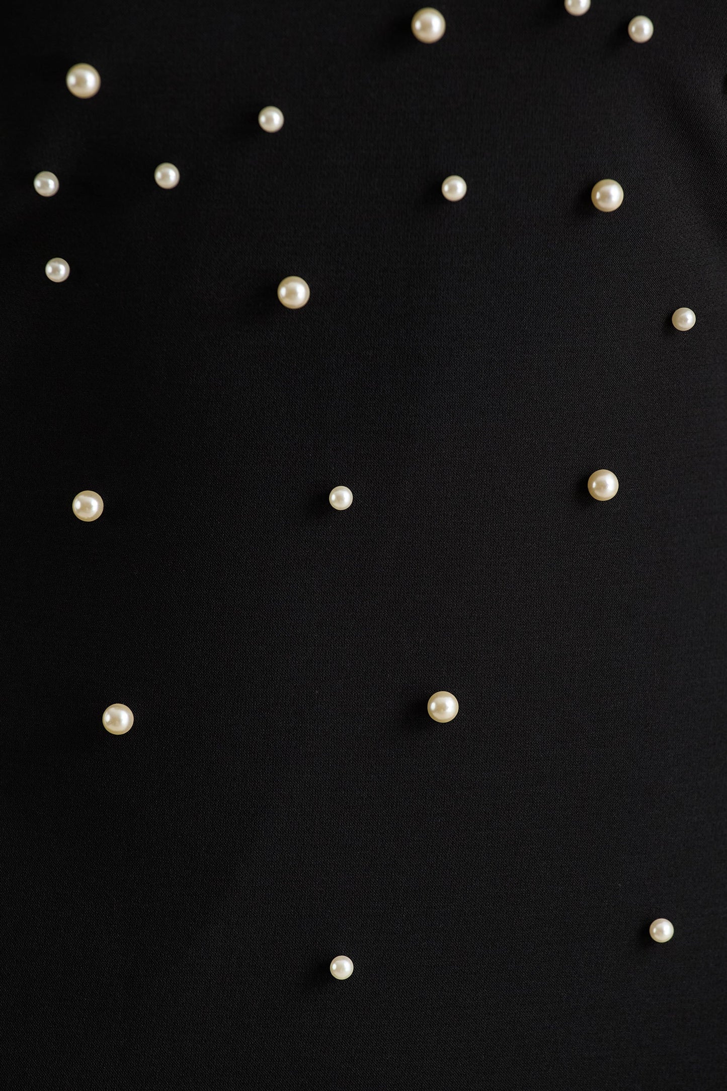 Dani | Black Hand-Embellished Halter-Neck