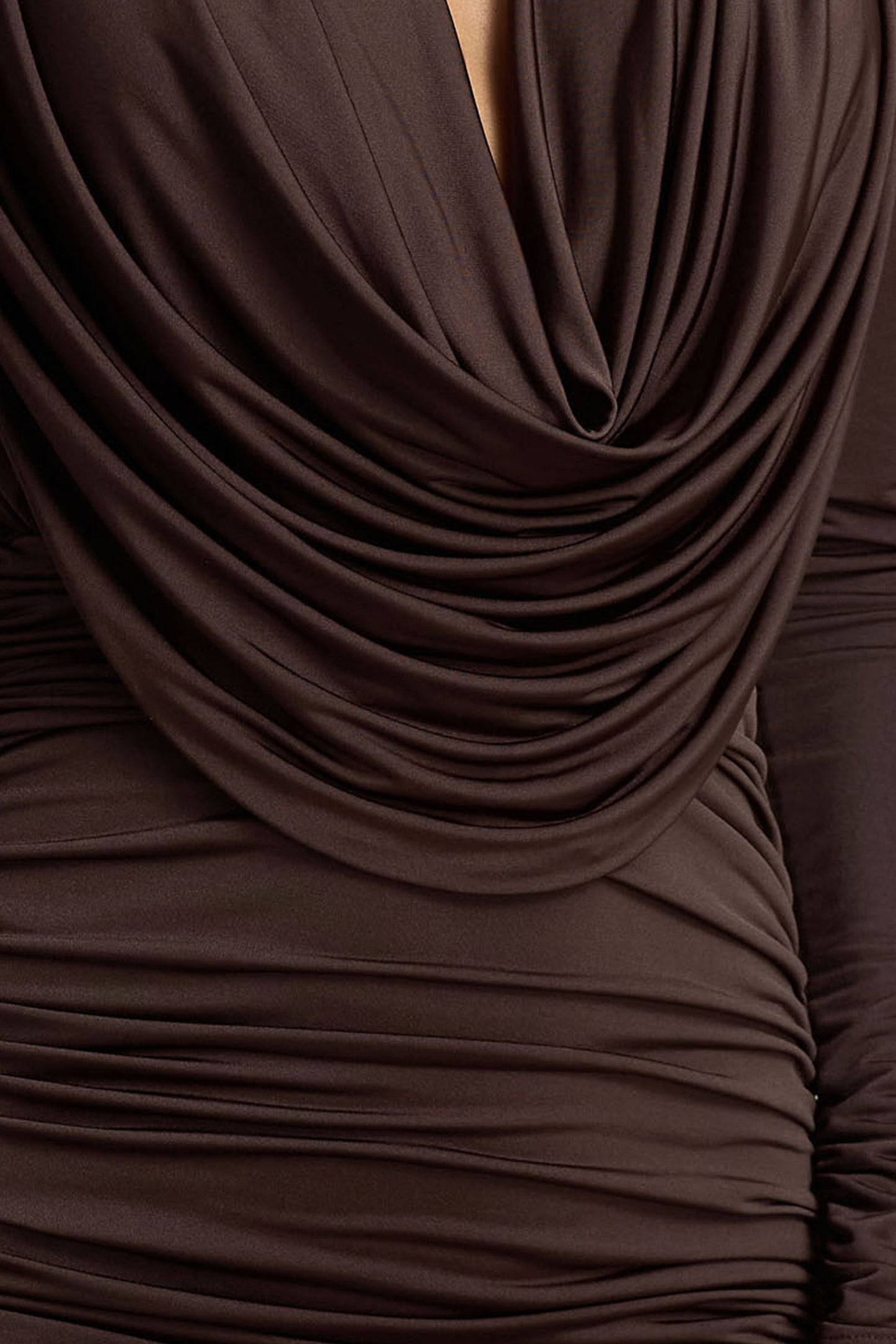 Ciela | Brown Extreme Plunge-Neck