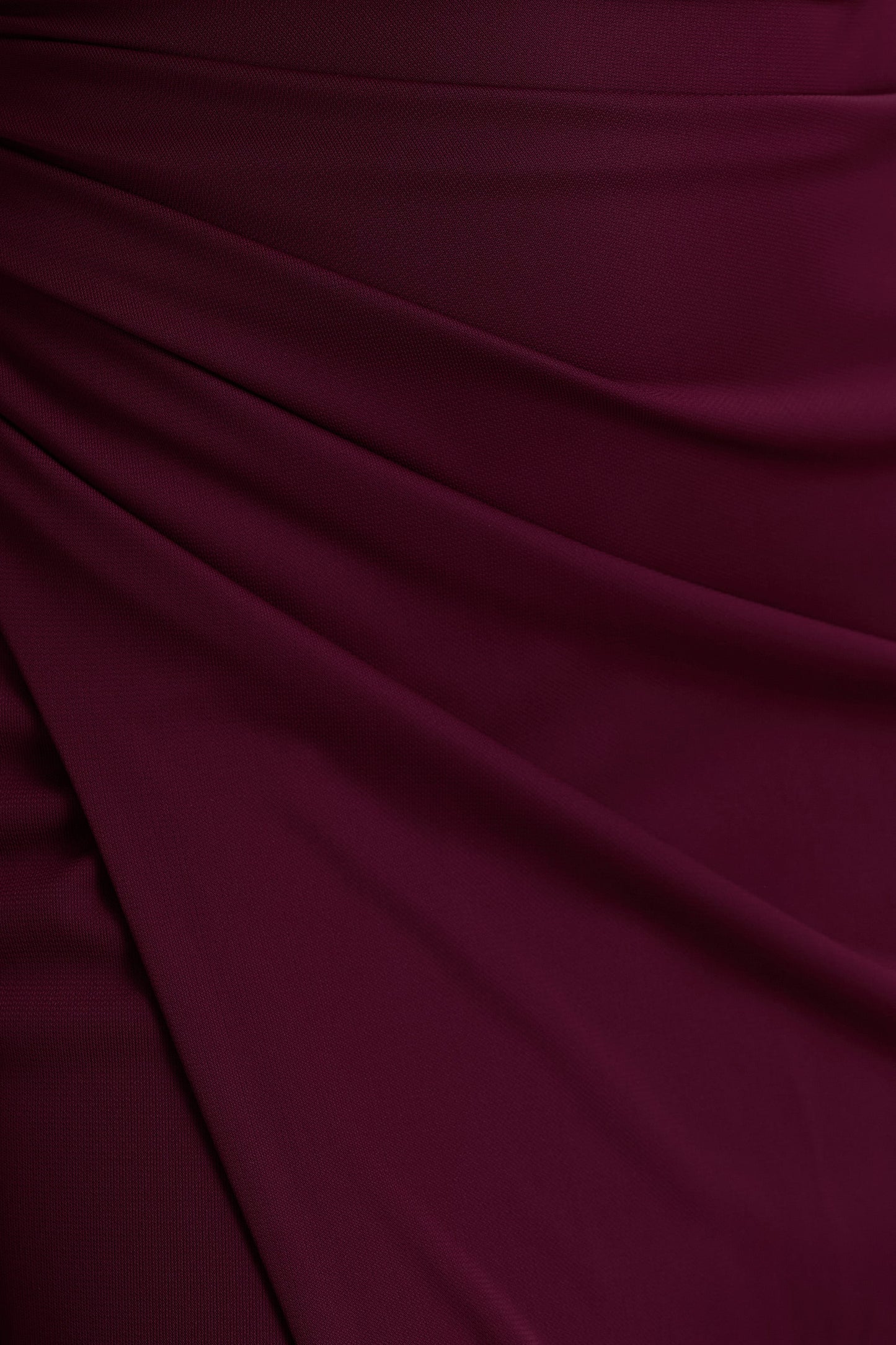 Lola | Burgundy Asymmetric-Neck Maxi