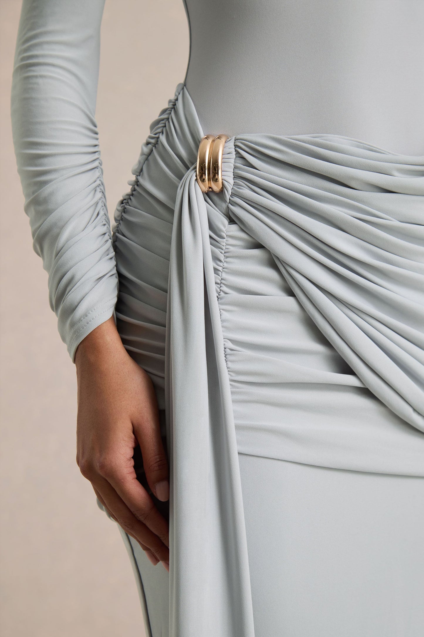 Melissa | Blue Long-Sleeve Wrap