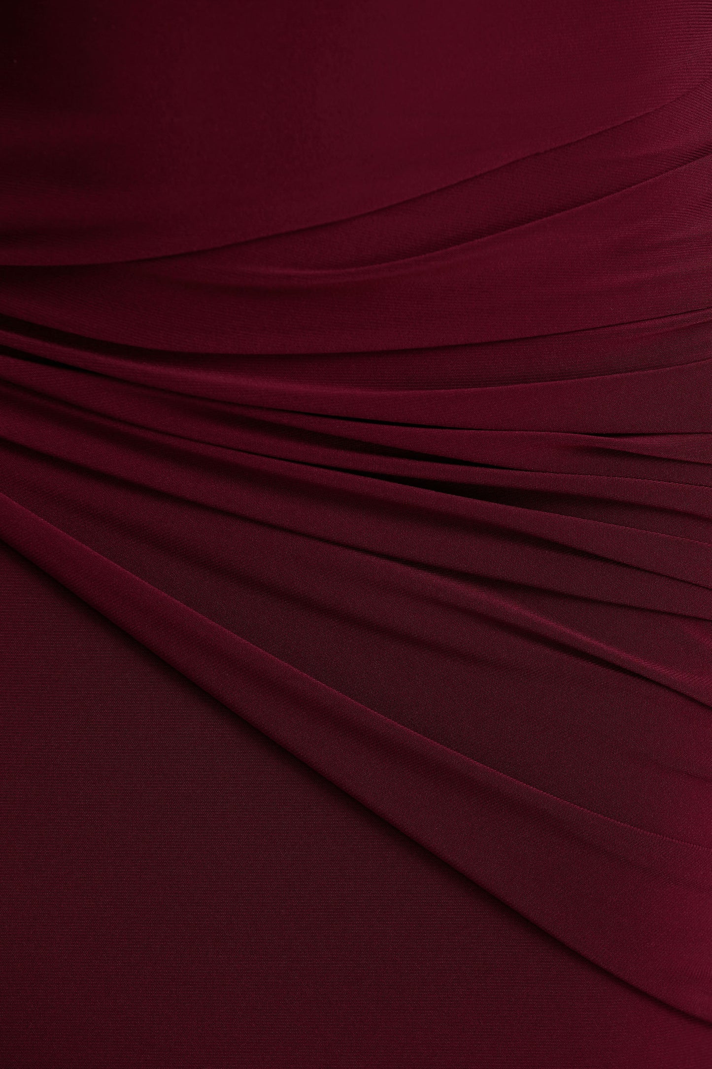 Decadence | Burgundy High-Neck Wrapped