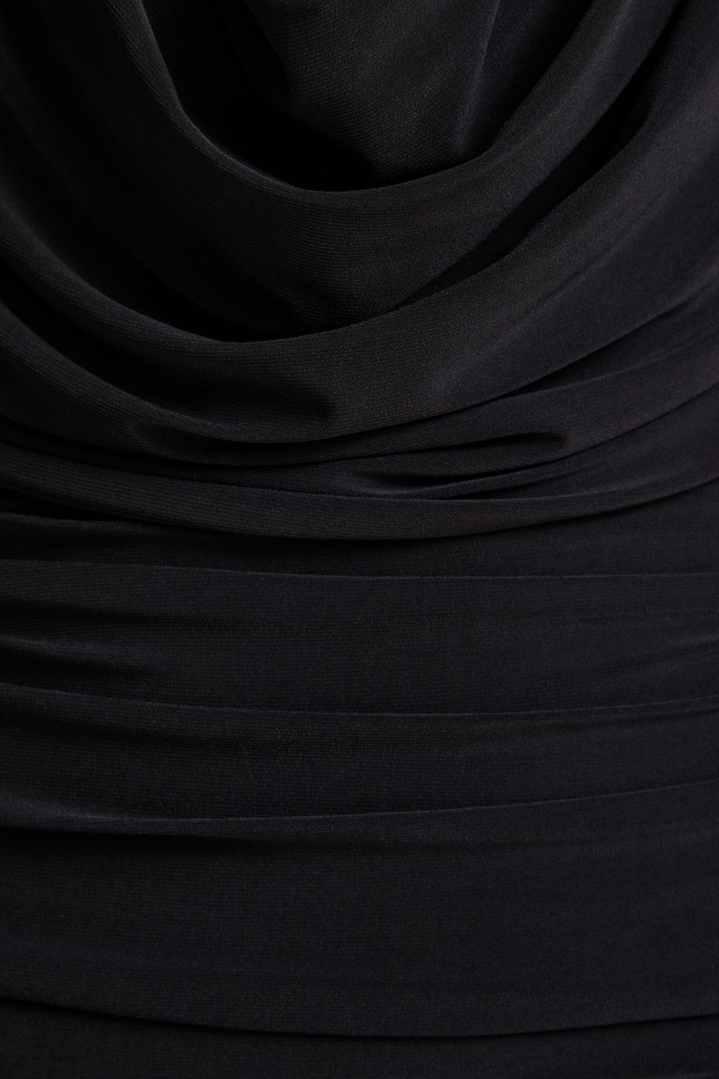 Griselda | Black Plunge-Neck Midi