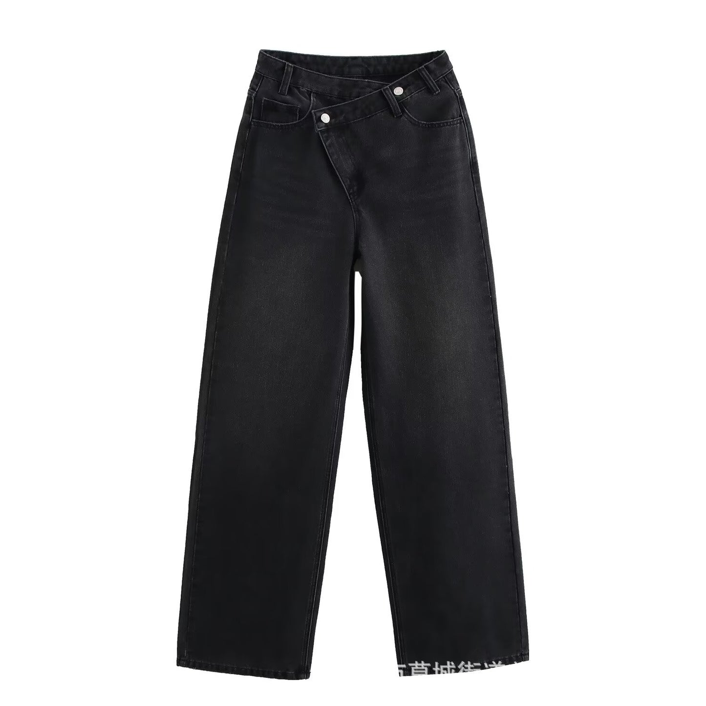 Relaxed High-Waist Wide-Leg Denim Jeans