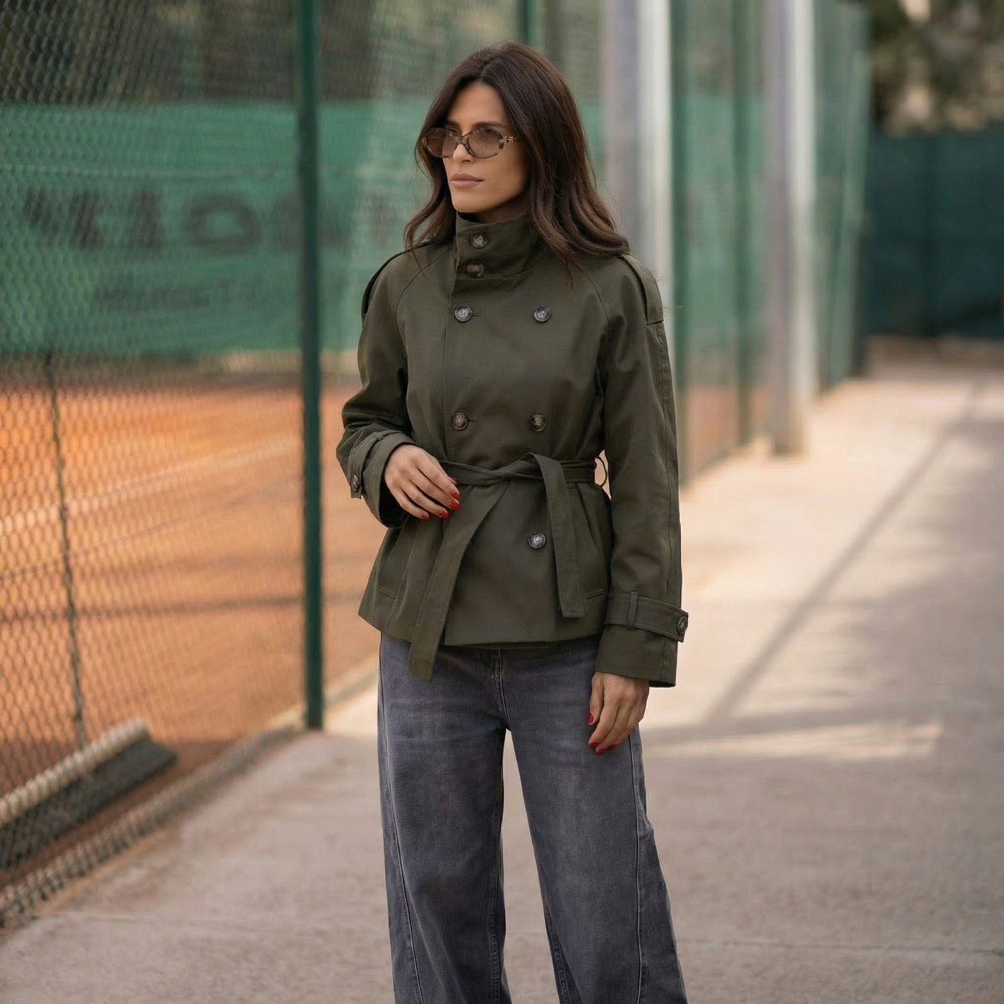 Ellie Cropped Trench Coat