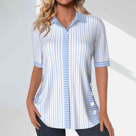 Casual Striped Blouse