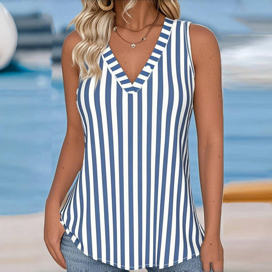 Casual Striped Tank Top