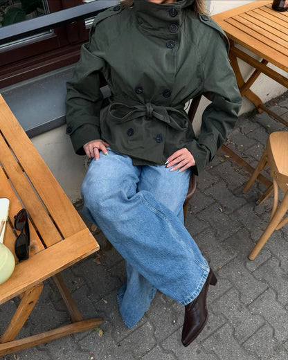 Ellie Cropped Trench Coat