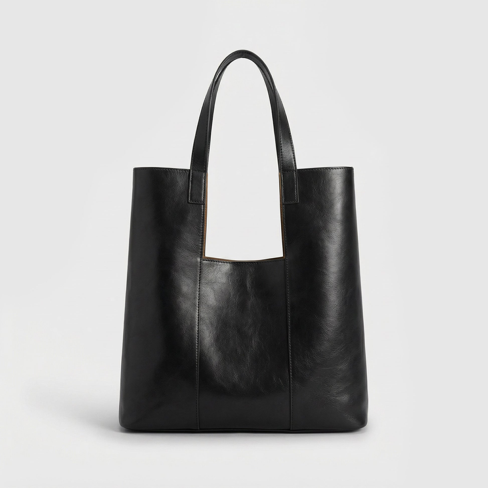 Madrid Large Tote + Makeup Pouch
Brown Vegan Leather Totebag