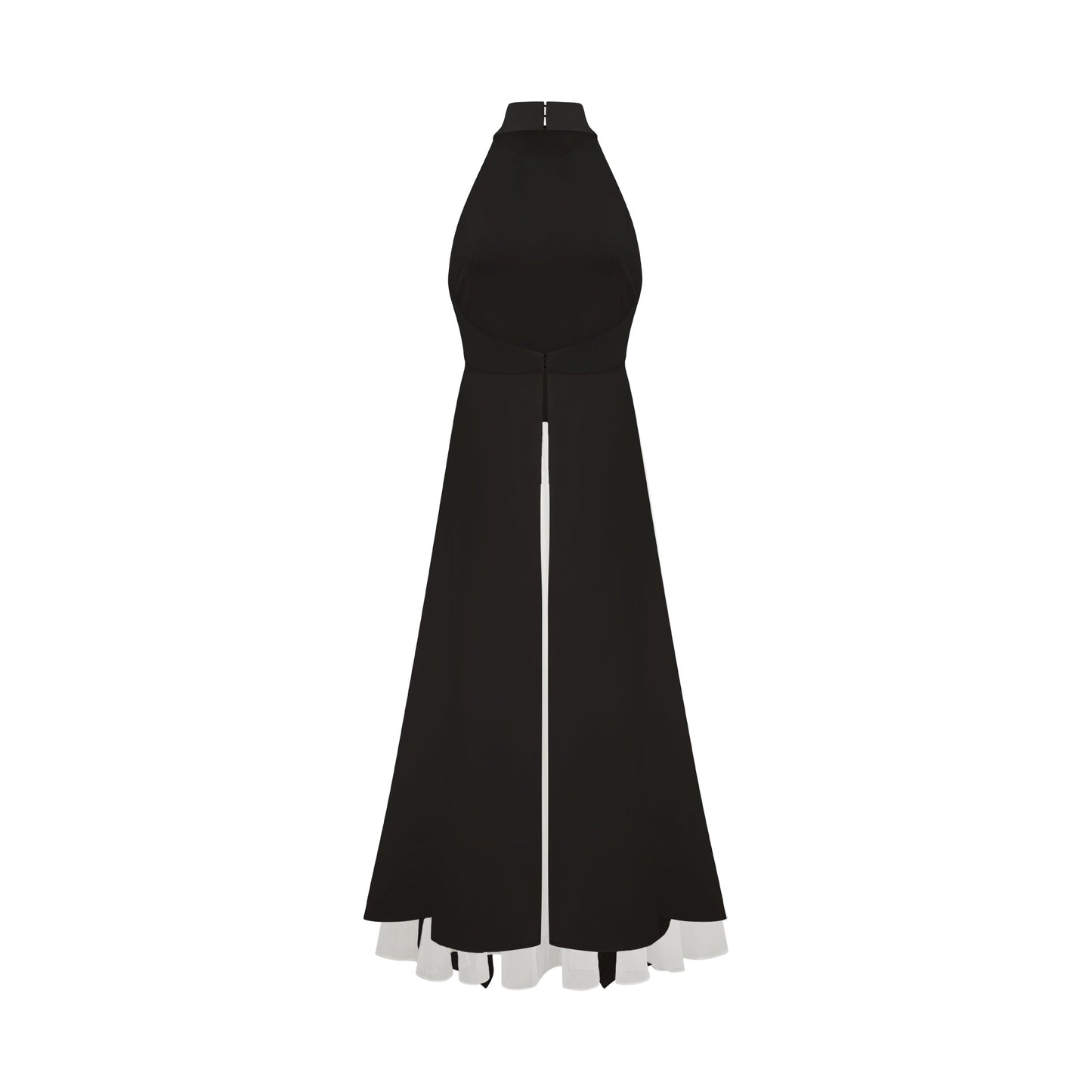 Inés halterneck layered long dress