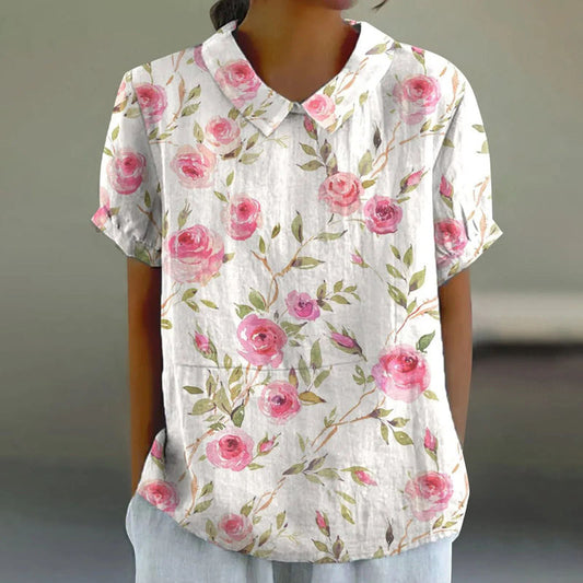 Elegant Floral Print Blouse