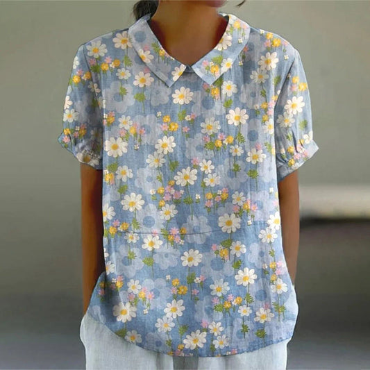 Casual Floral Print Blouse
