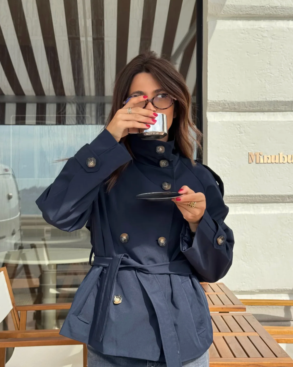 Ellie Cropped Trench Coat