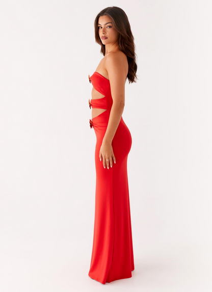 Hourglass Energy | Scarlet Bloom Dress