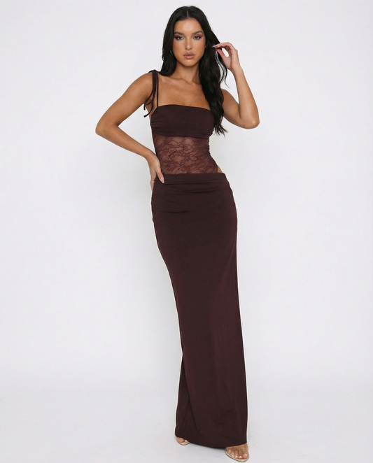 YUNO | Lace Panel Maxi