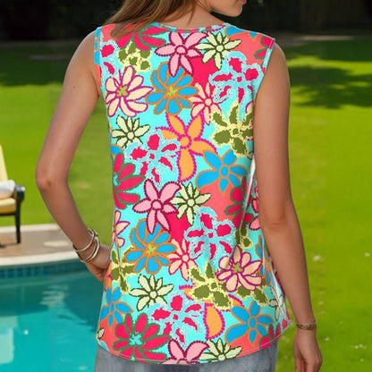 Colourful Floral Print Tank Top