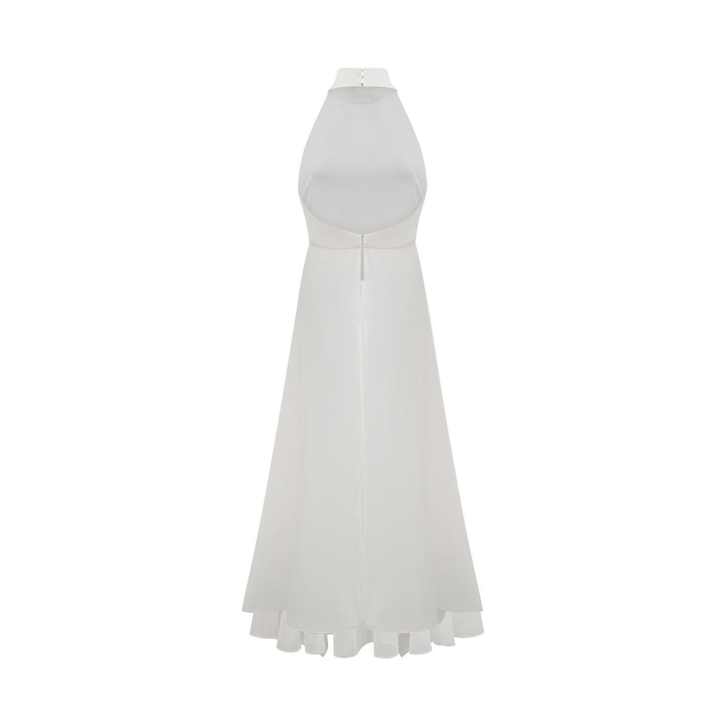 Inés halterneck layered long dress