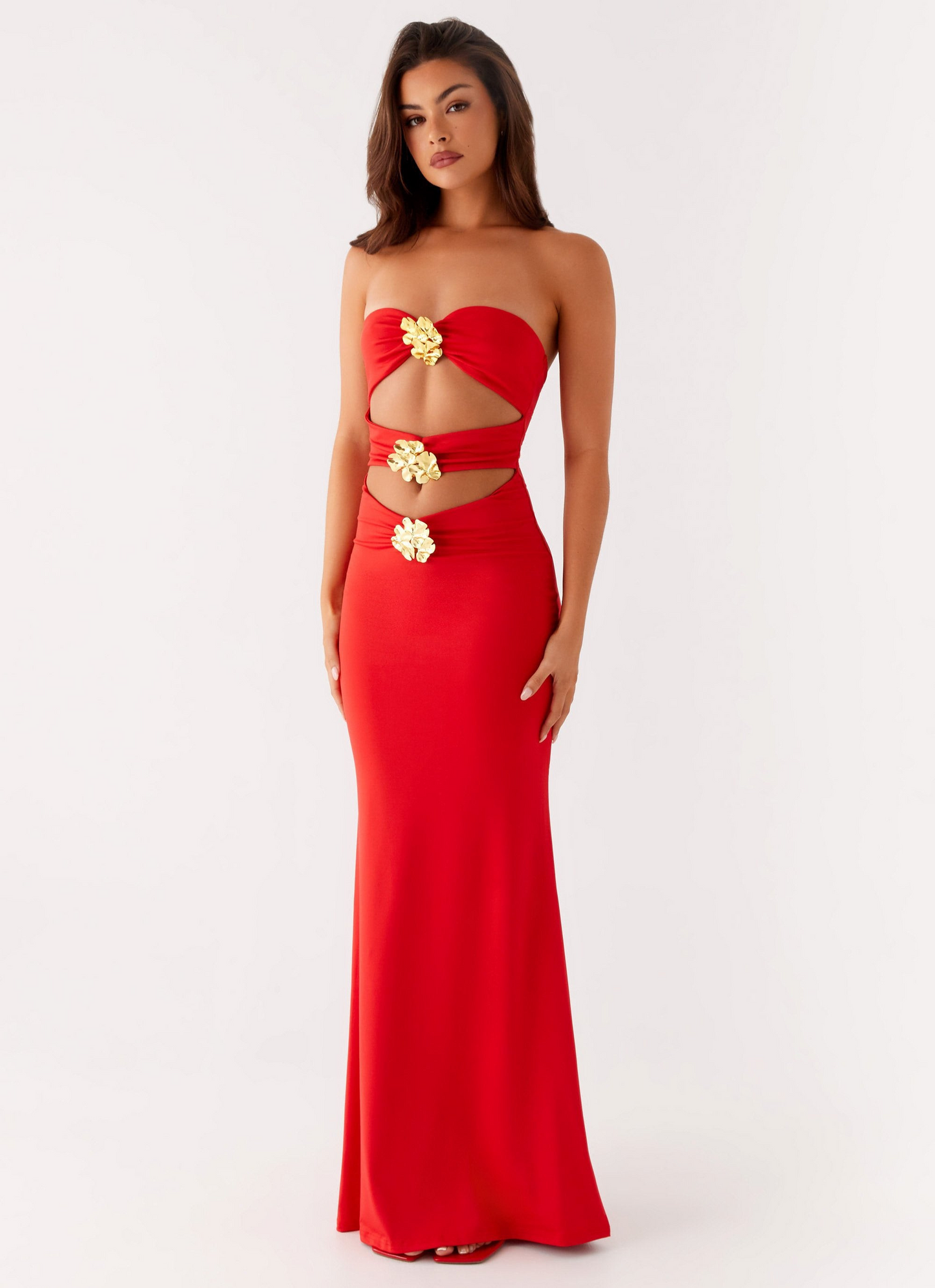 Hourglass Energy | Scarlet Bloom Dress