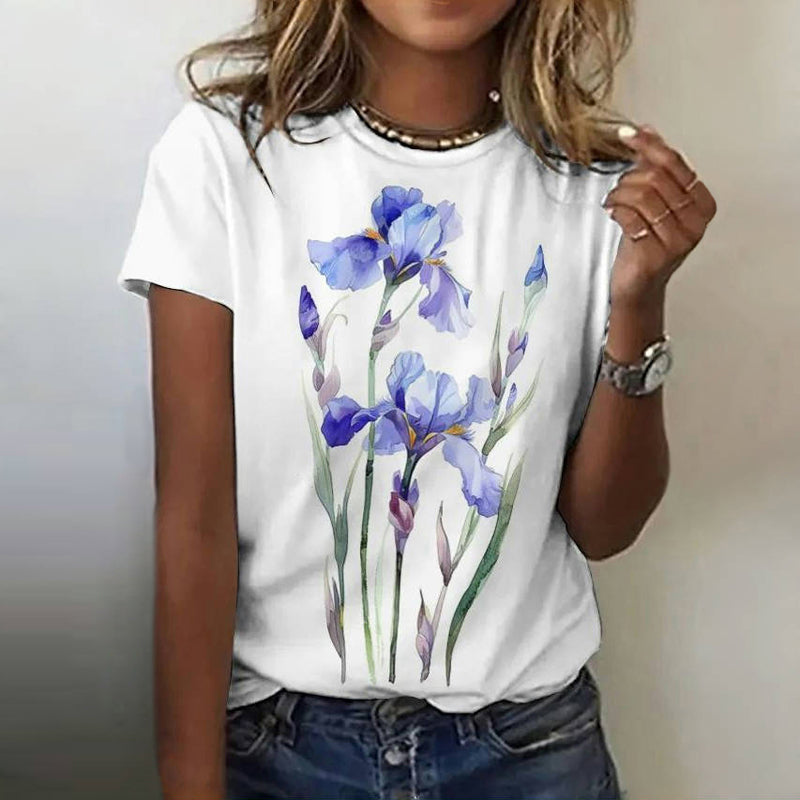 Casual Floral Print T-Shirt