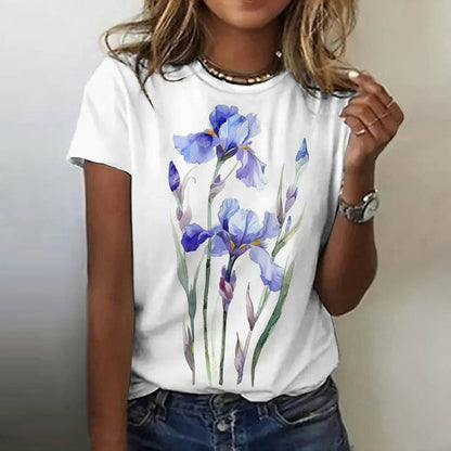 Casual Floral Print T-Shirt