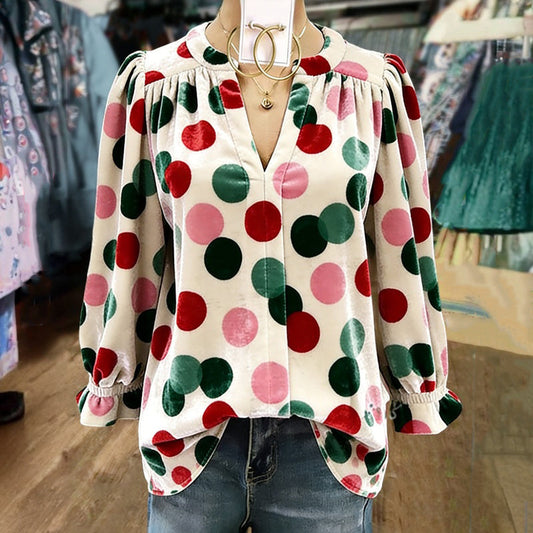 Vintage Polka Dot Blouse