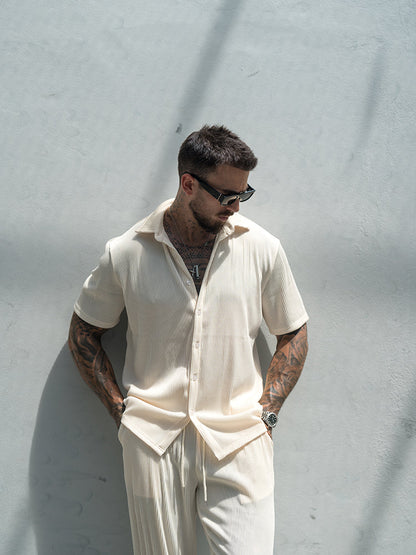 Casual Loose Fit Shirt+Pants Sets