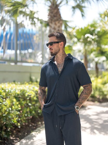 Casual Loose Fit Shirt+Pants Sets