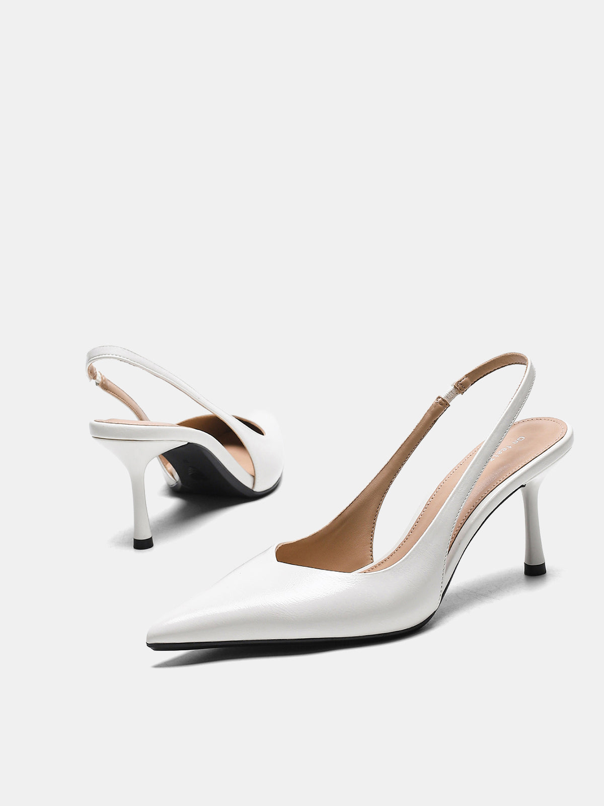 Pointed-Toe Slingback Stiletto Heels