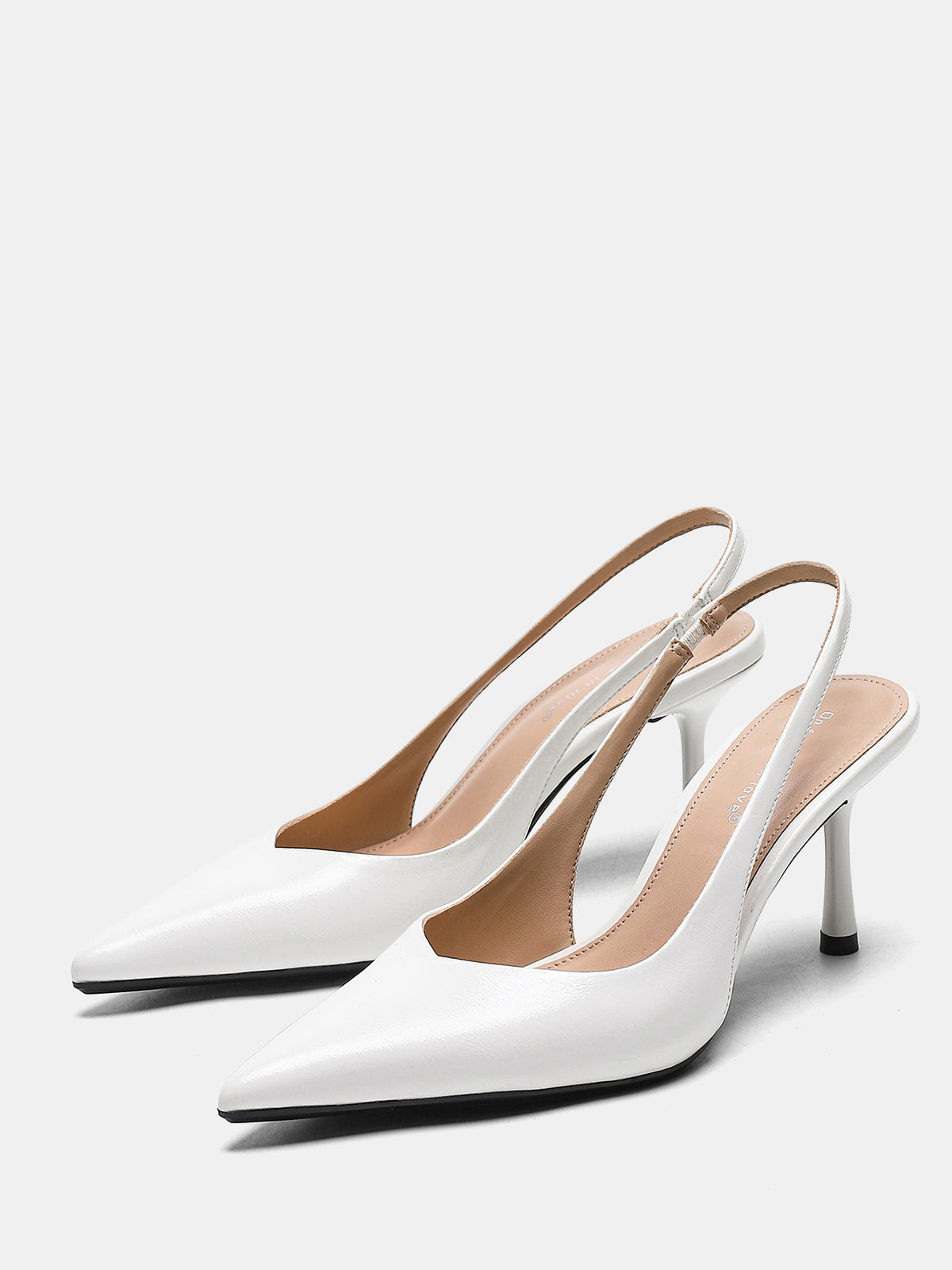 Pointed-Toe Slingback Stiletto Heels