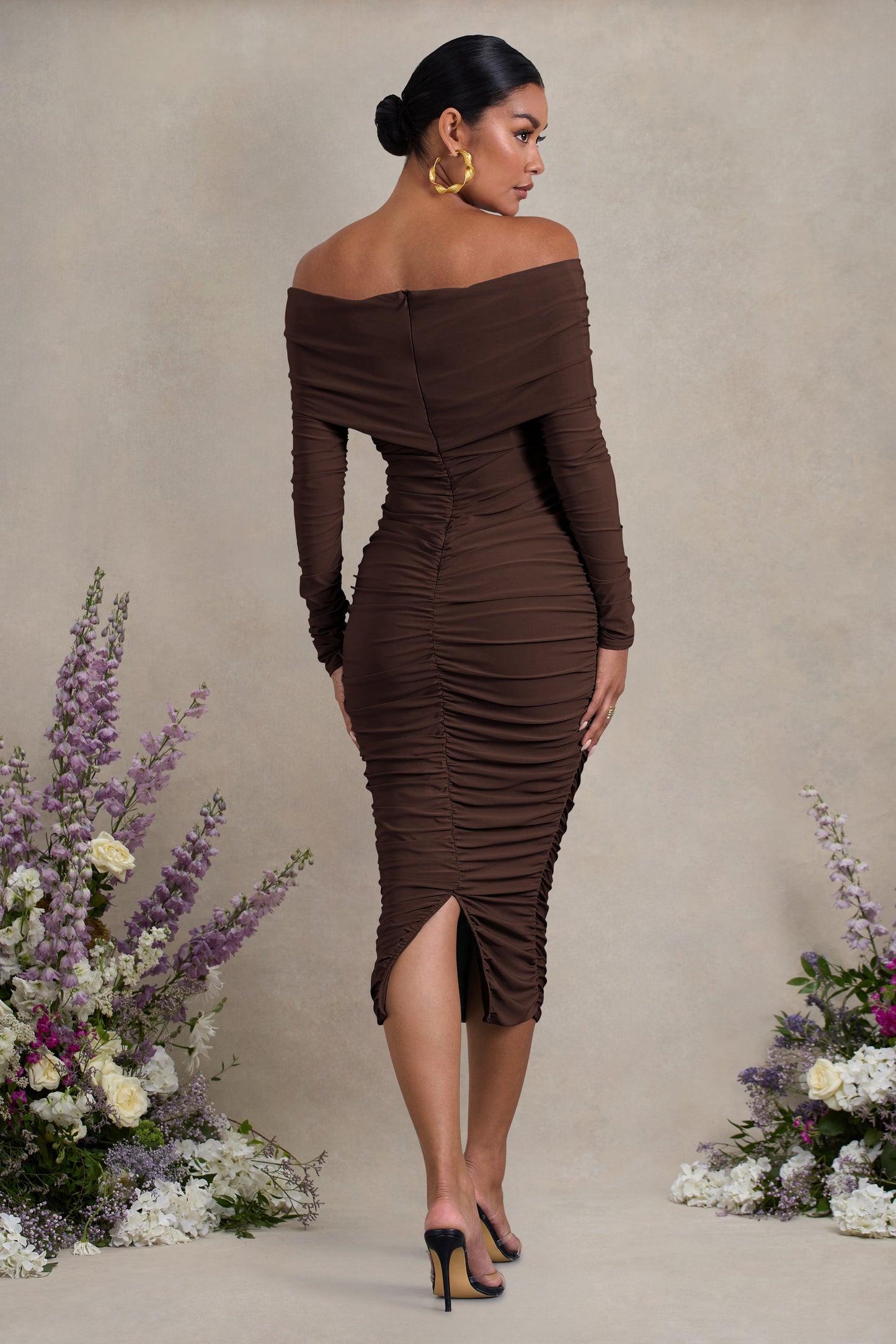 Davina | Brown Ruched Twist