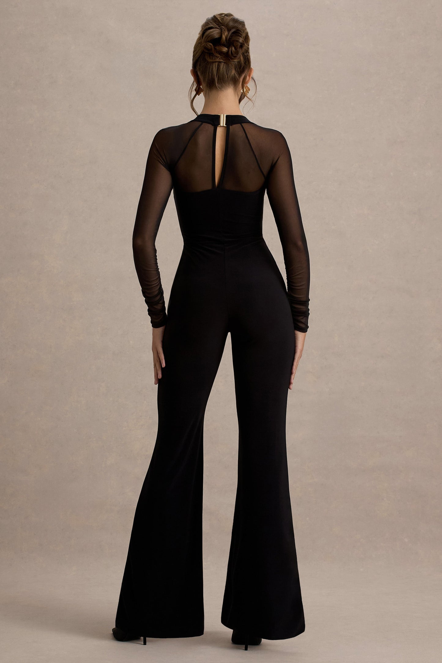On Track | Black Flared-Leg Jumpsuit