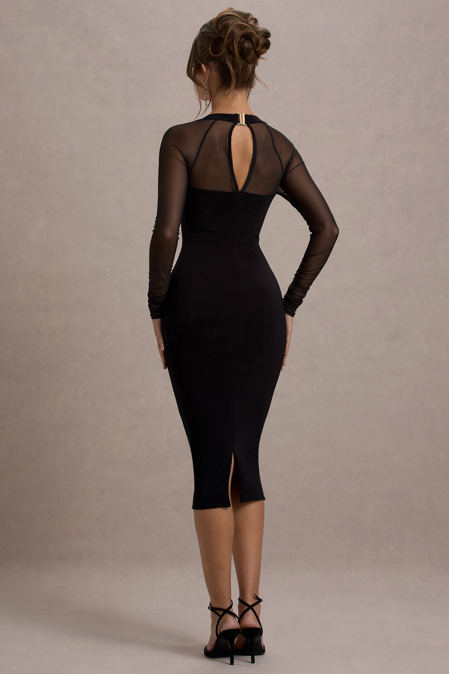 Off Track | Black Bodycon Midi