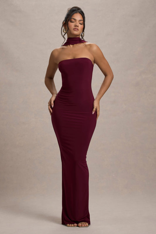 Nobu | Burgundy Bandeau Maxi