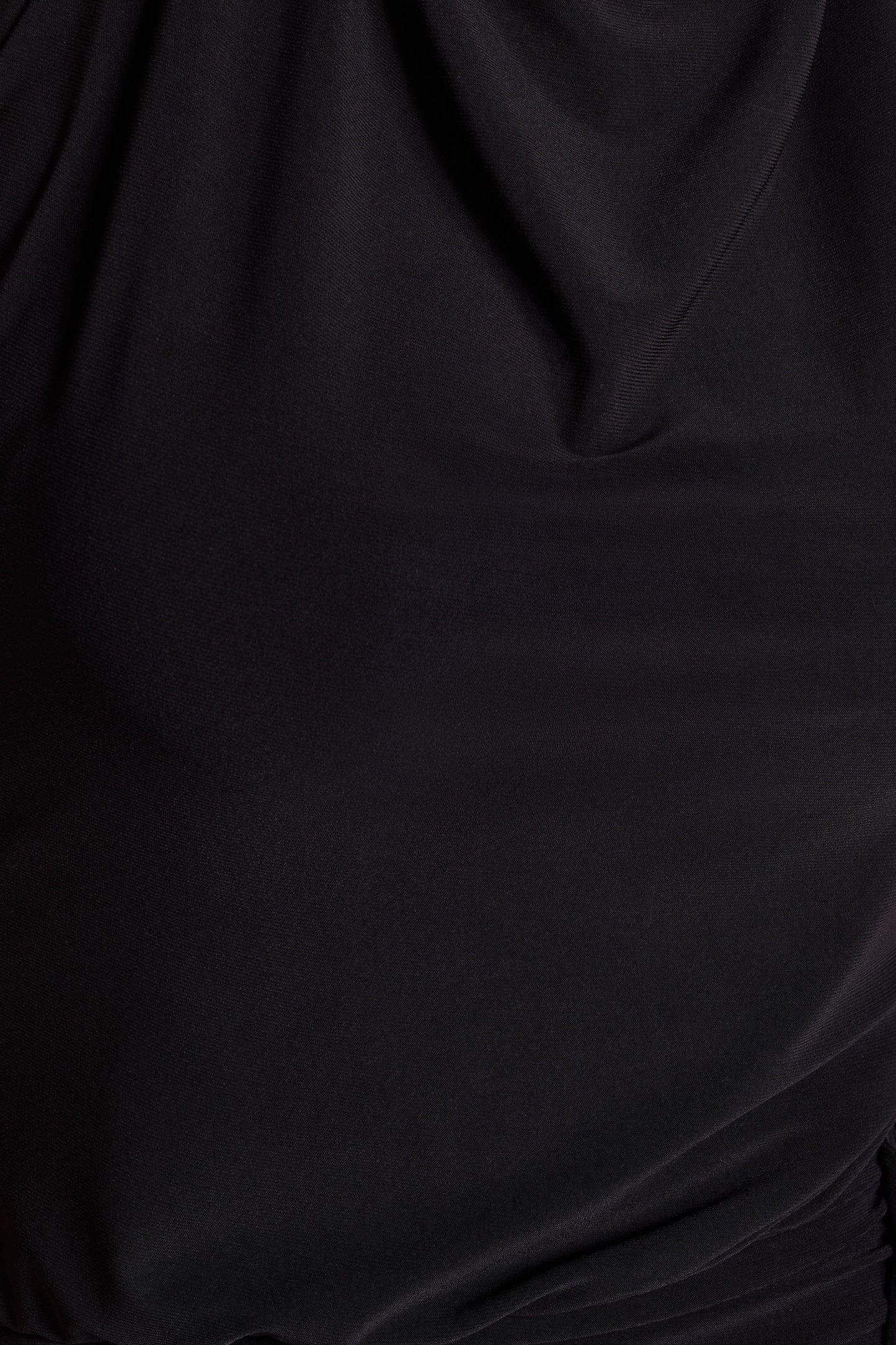 Hayden | Black High-Neck Draped