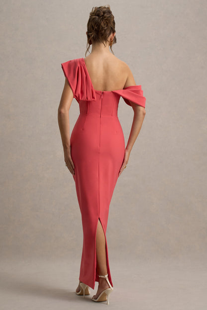 Angelina | Pink Draped Shoulder