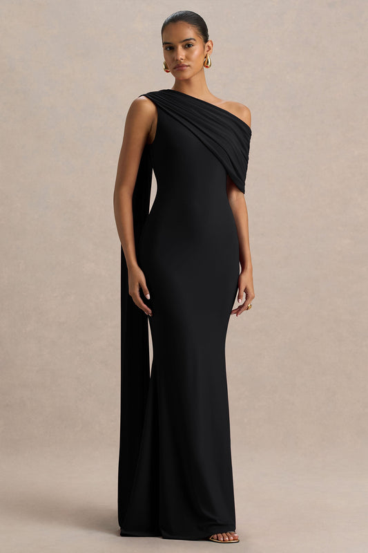 Zendaya | Black Asymmetric-Neck Fishtail