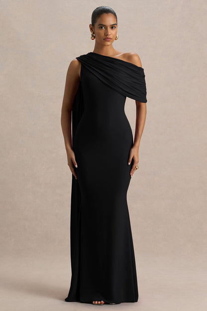 Zendaya | Black Asymmetric-Neck Fishtail
