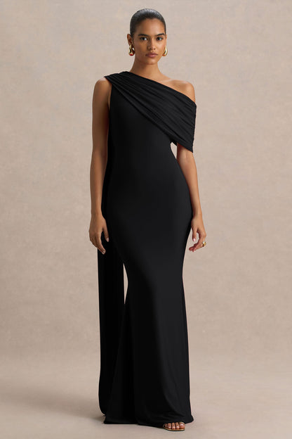 Zendaya | Black Asymmetric-Neck Fishtail