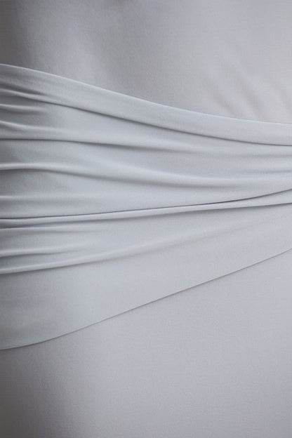 Bonnie | Blue Asymmetric-Neck Maxi