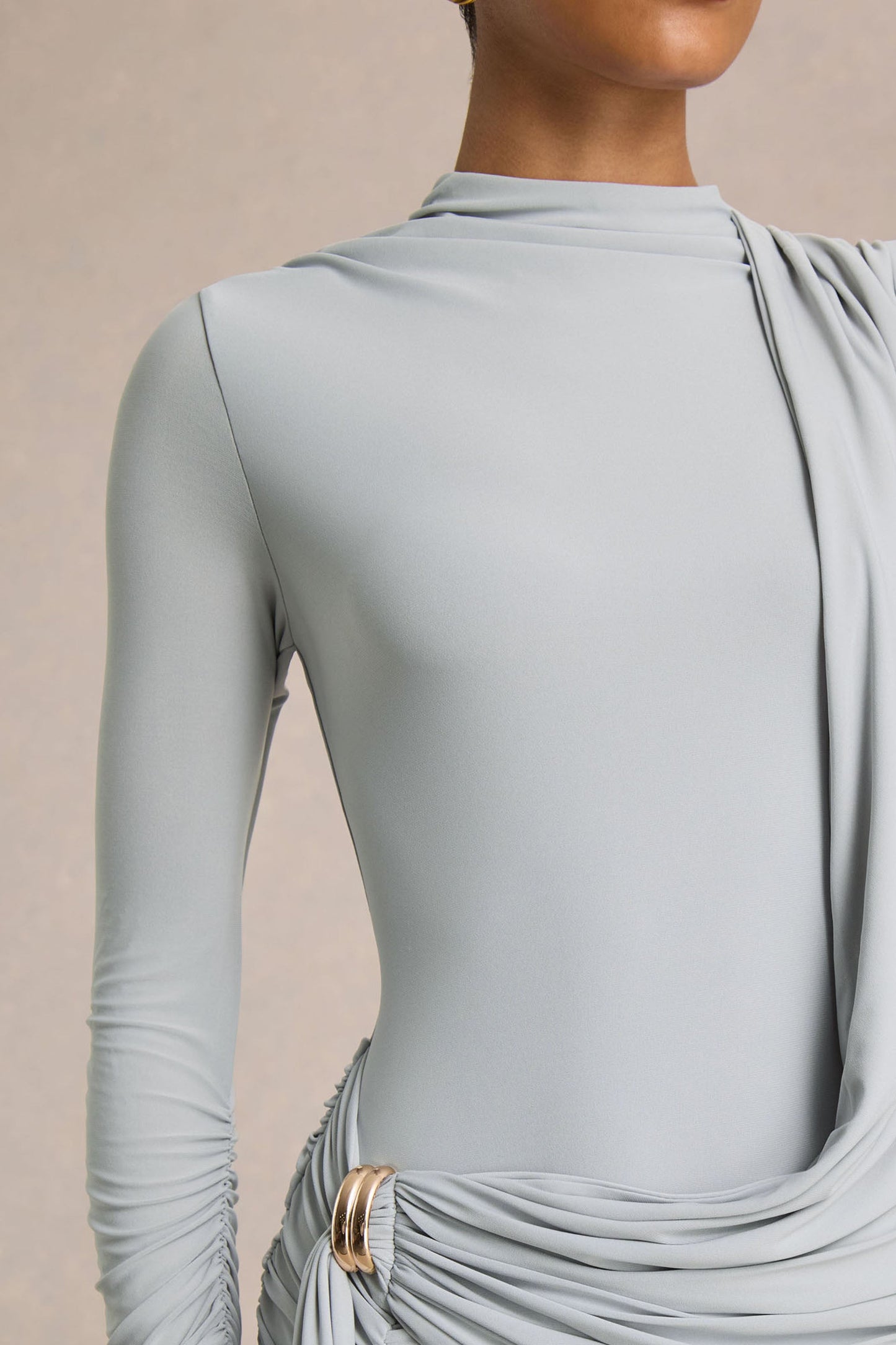 Melissa | Blue Long-Sleeve Wrap