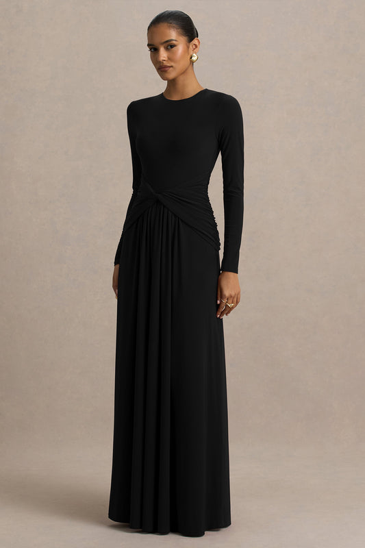 Estrella | Black High-Neck Maxi