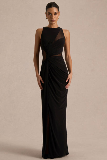 Opaline | Black Crew-Neck Maxi