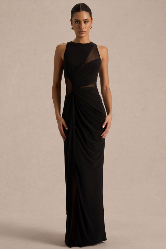 Opaline | Black Crew-Neck Maxi