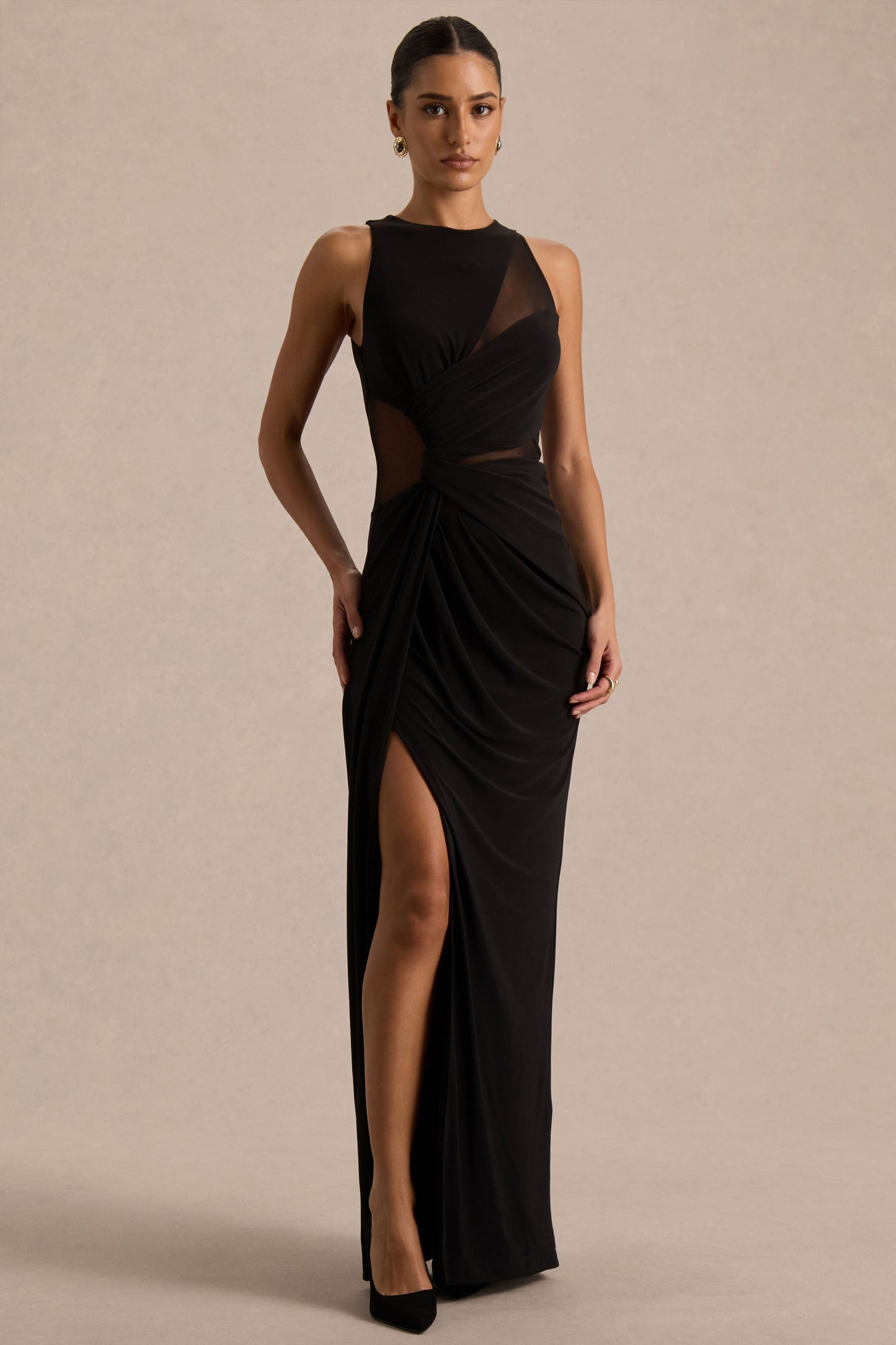Opaline | Black Crew-Neck Maxi