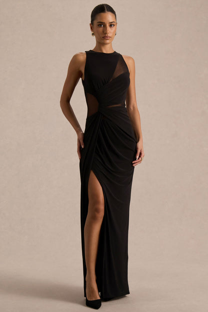 Opaline | Black Crew-Neck Maxi