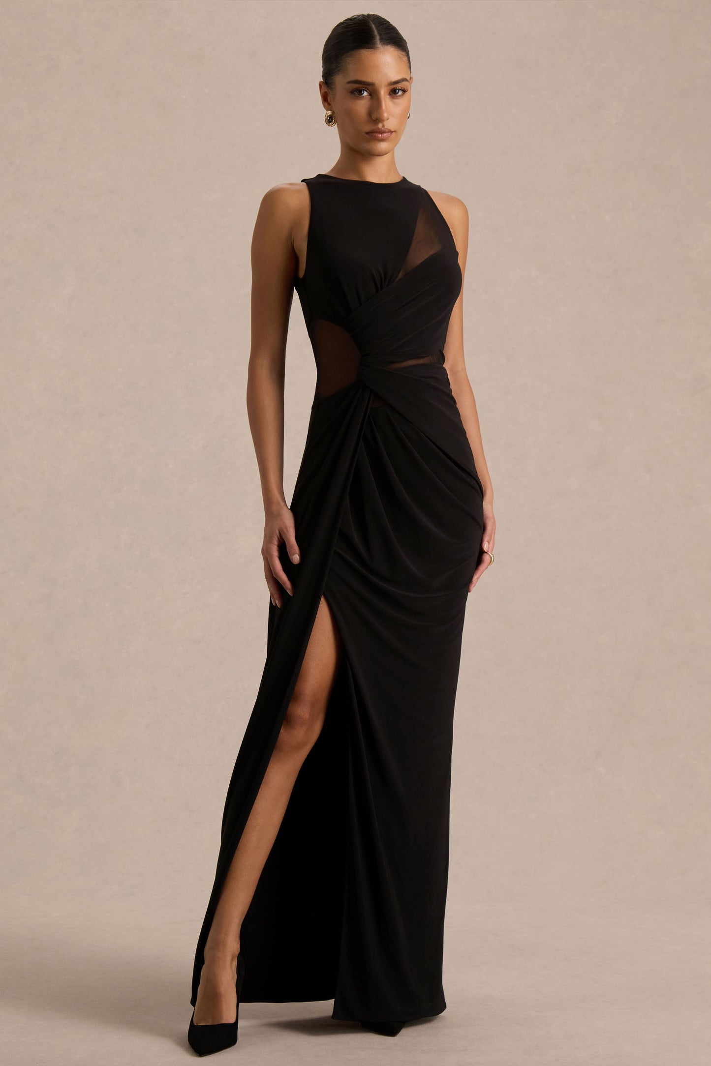 Opaline | Black Crew-Neck Maxi