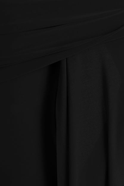 Saffina | Black Bardot-Neck Maxi