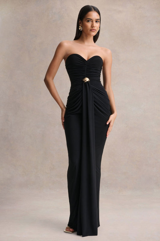 Beverly | Black Bandeau Maxi