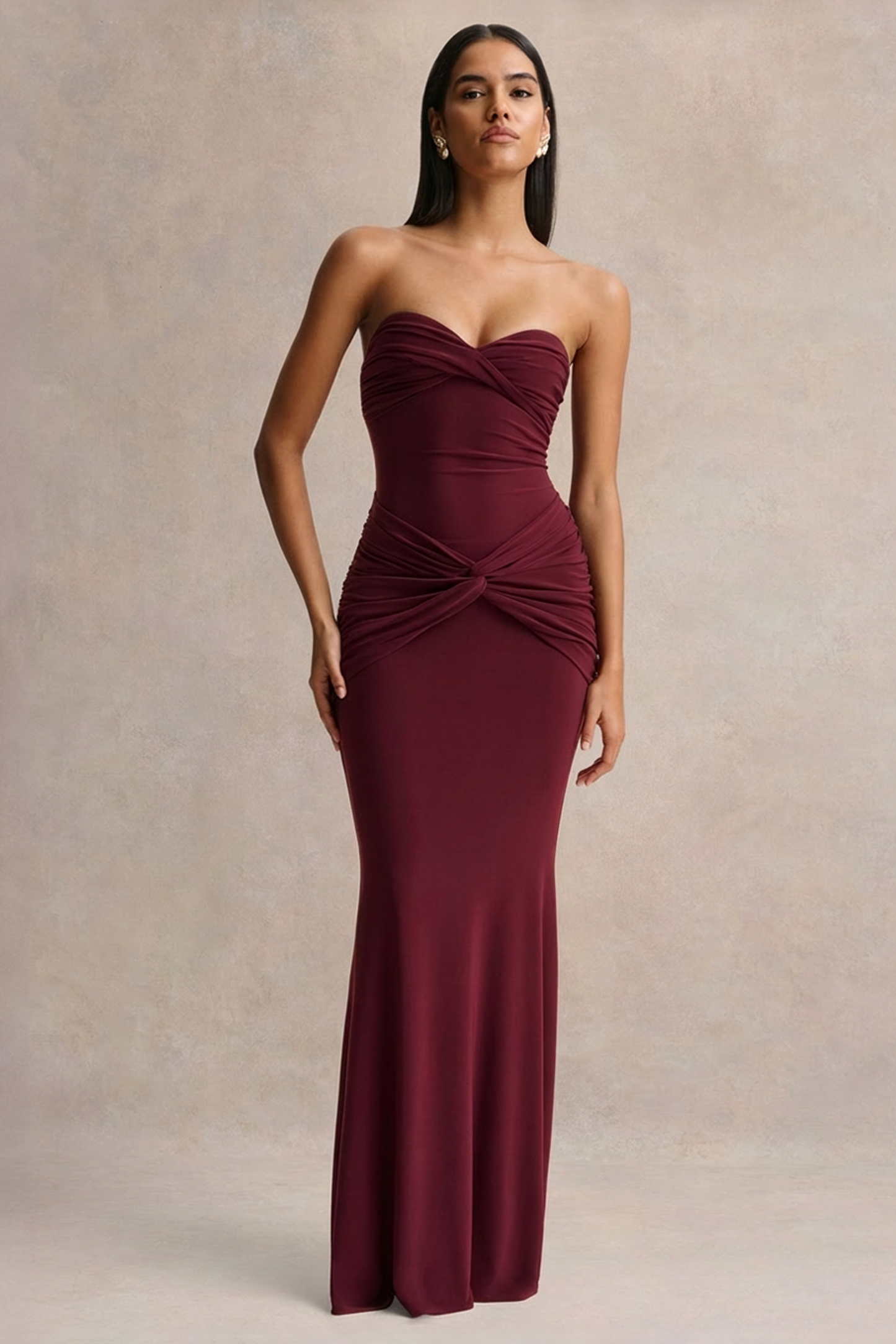 Elodia | Burgundy Bandeau Maxi